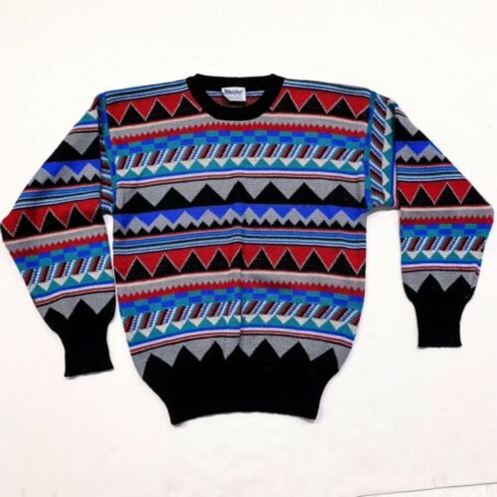 Vintage Meister Knit Acrylic Wool Cardigan Cosby Sweater Size Small S